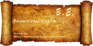Besenczky Eutim névjegykártya